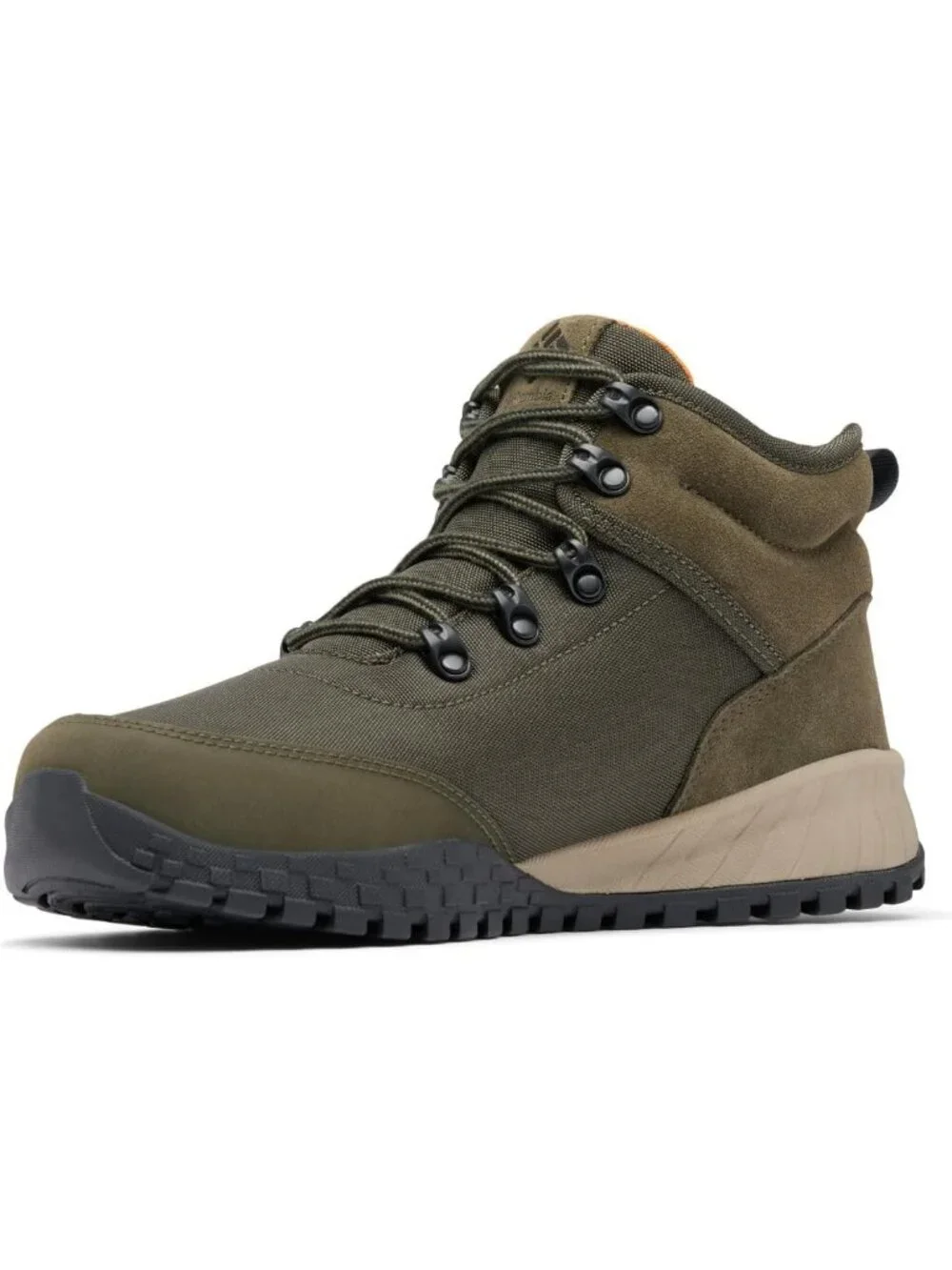 Men's Deep Olive Waterproof Shoes Casual Low Top Closed Toe Non Slip Hiking Boot